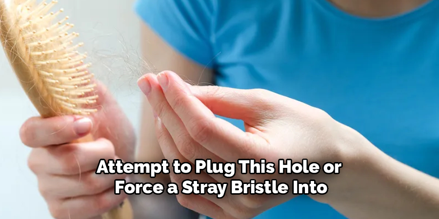 Attempt to Plug This Hole or 
Force a Stray Bristle Into
