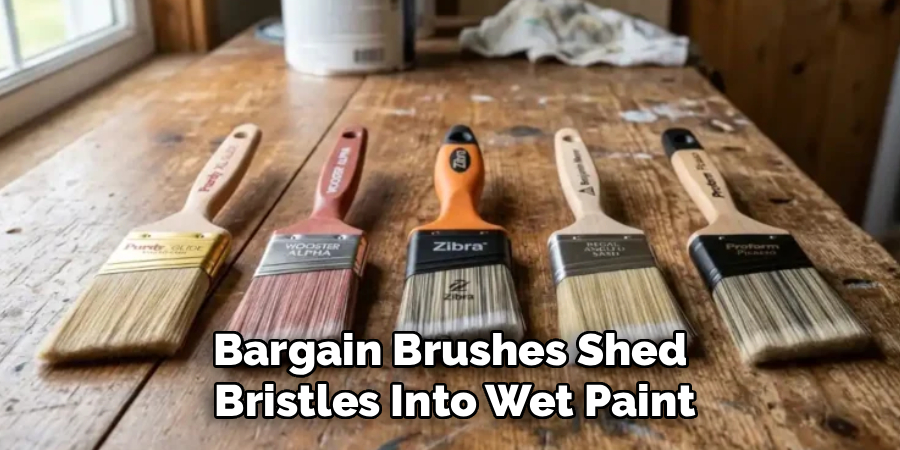 Bargain Brushes Shed Bristles Into Wet Paint