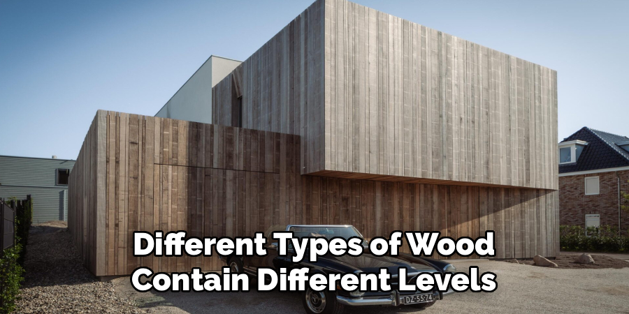 Different Types of Wood
Contain Different Levels
