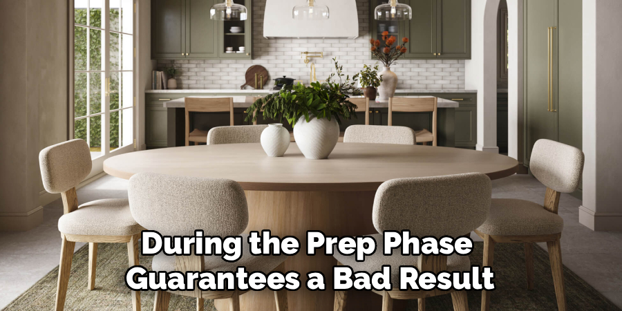 During the Prep Phase
Guarantees a Bad Result