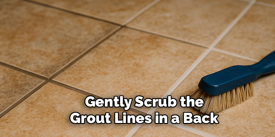Gently Scrub the
Grout Lines in a Back