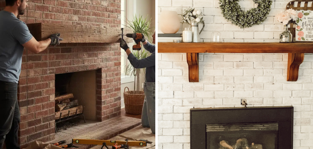 How to Install a Wood Mantel on Brick Fireplace
