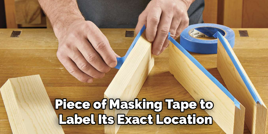 Piece of Masking Tape to 
Label Its Exact Location