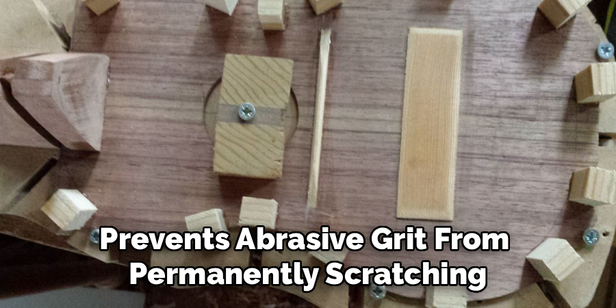 Prevents Abrasive Grit From 
Permanently Scratching