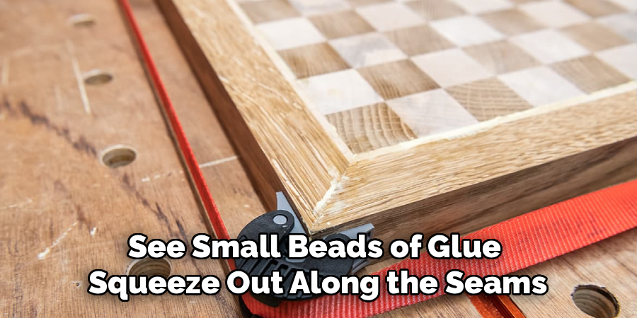 See Small Beads of Glue 
Squeeze Out Along the Seams