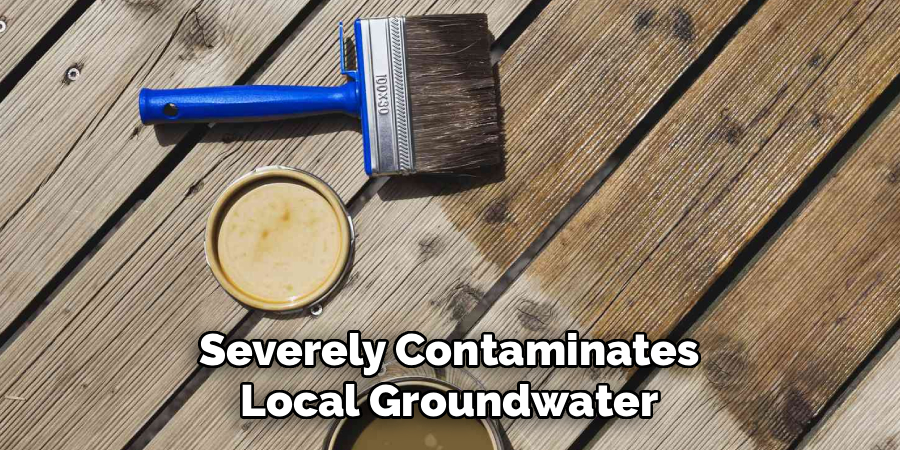 Severely Contaminates
Local Groundwater