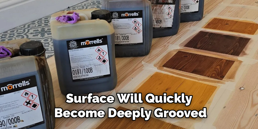 Surface Will Quickly
Become Deeply Grooved