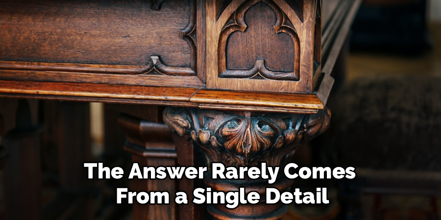 The Answer Rarely Comes 
From a Single Detail