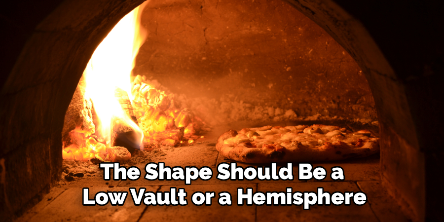 The Shape Should Be a
Low Vault or a Hemisphere