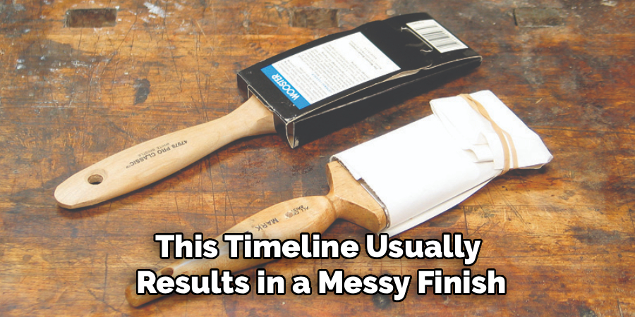 This Timeline Usually 
Results in a Messy Finish