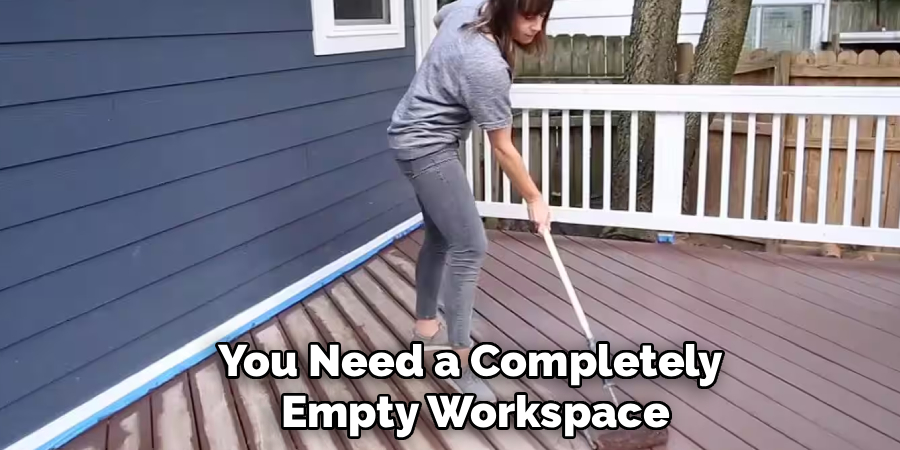 You Need a Completely 
Empty Workspace