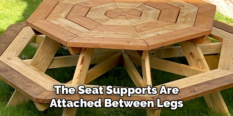 The Seat Supports Are
Attached Between Legs